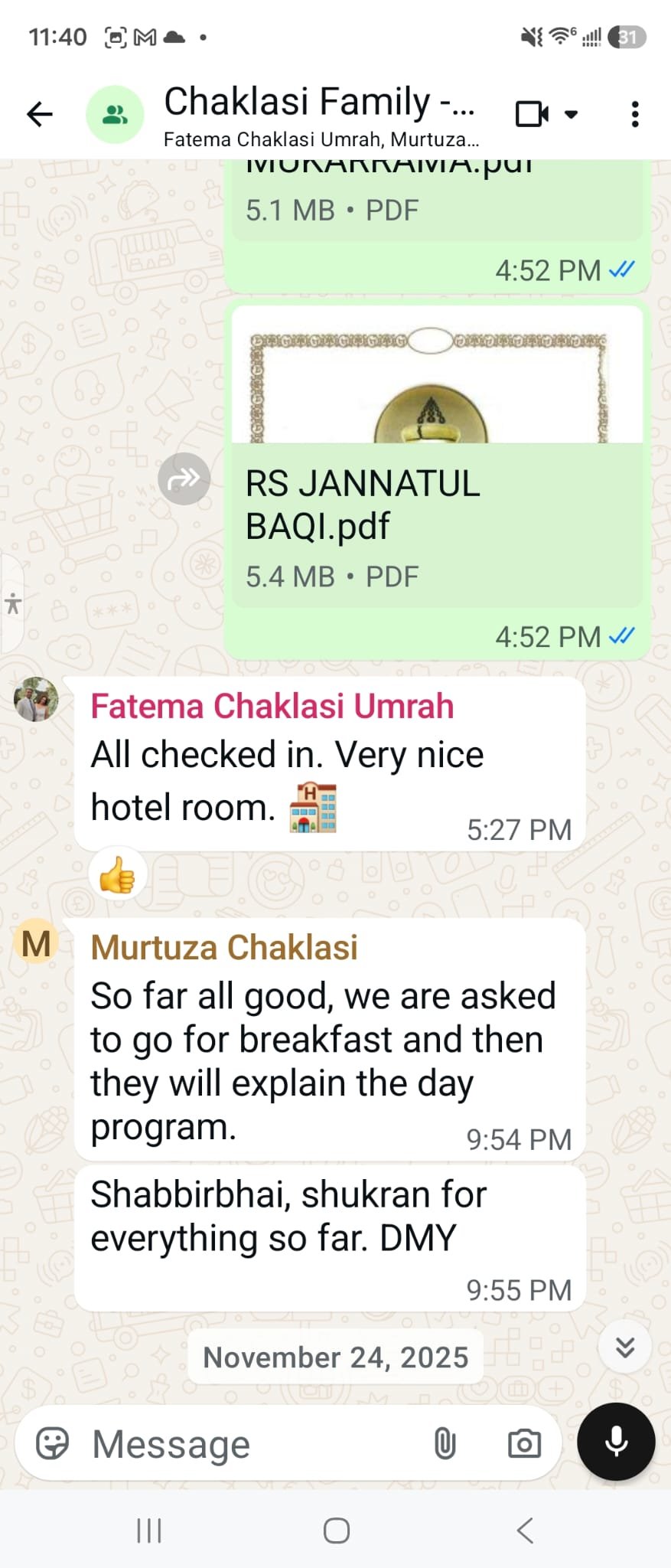 Chaklasi family review part 1